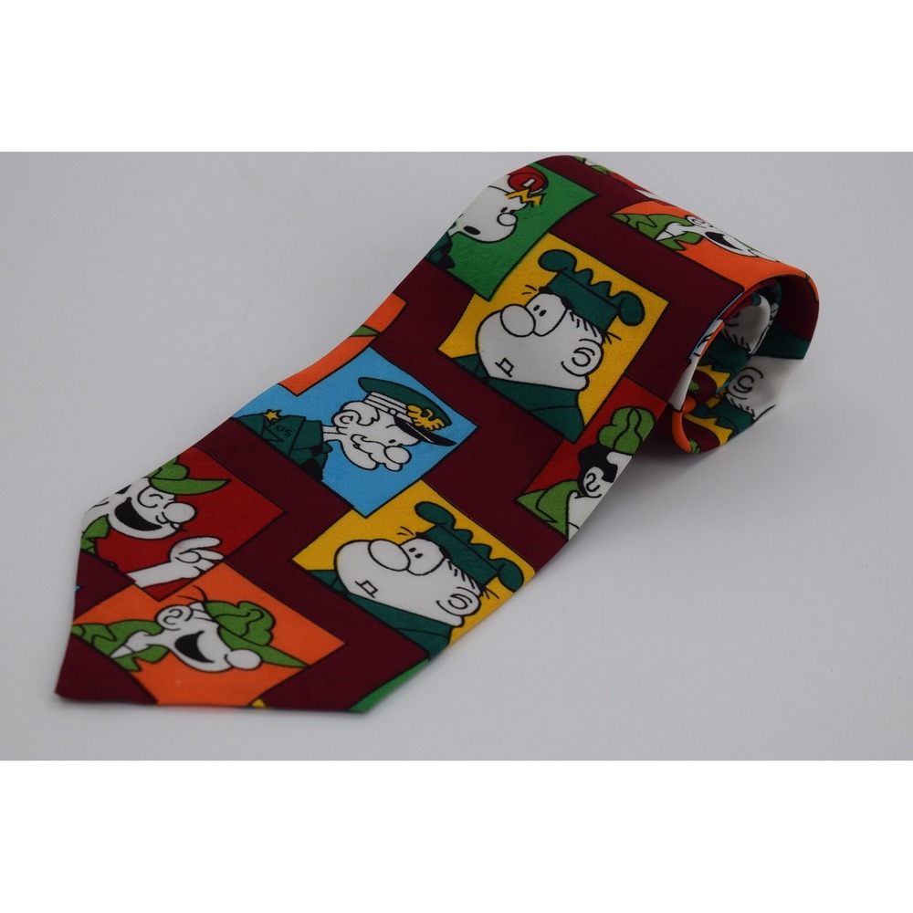 Vintage Beetle Bailey Necktie by Mort Walker‎ 1993 King Features USA Made